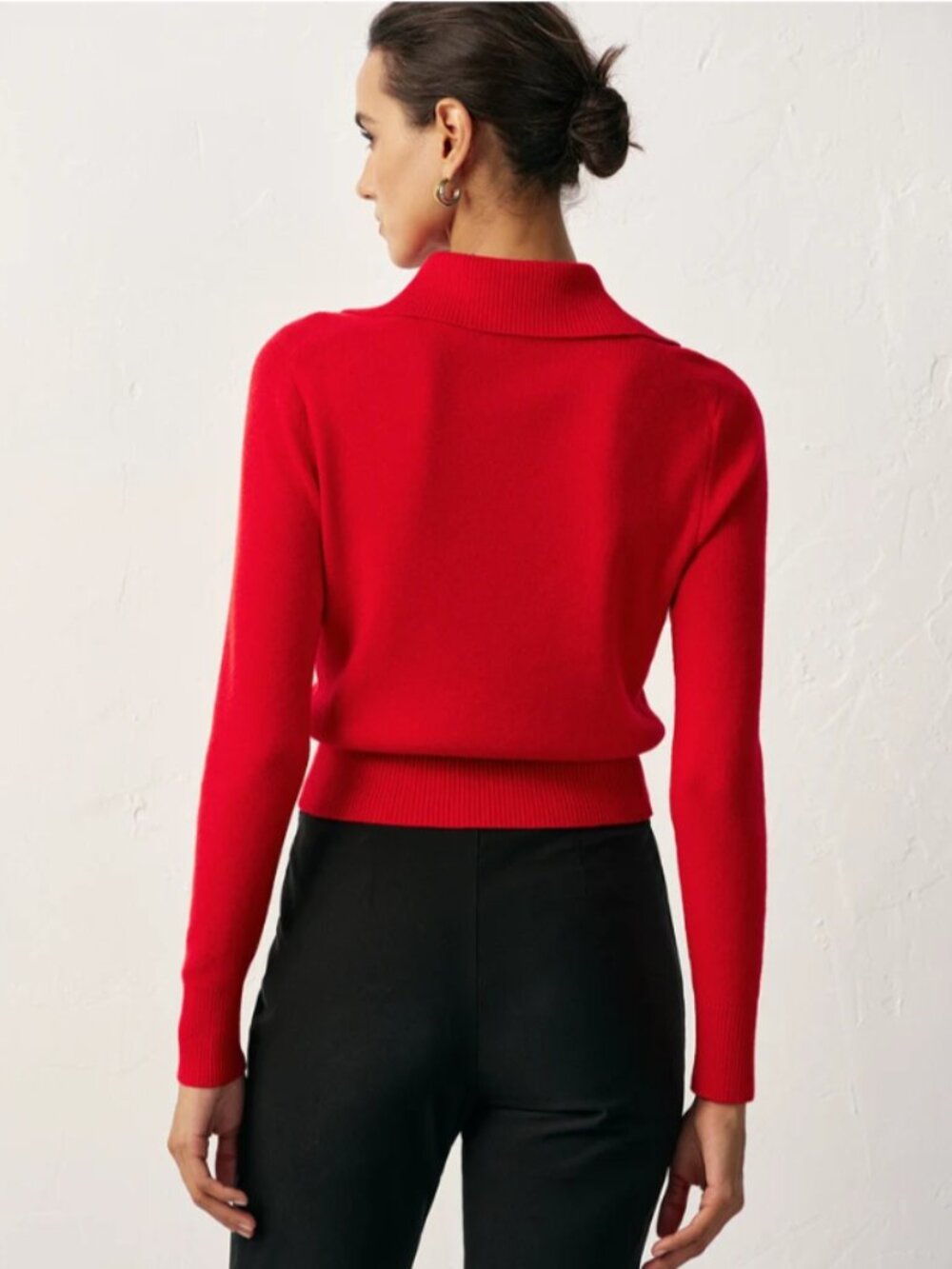 Commense Knit Button Front Collared Top - L - Picture 3 of 3